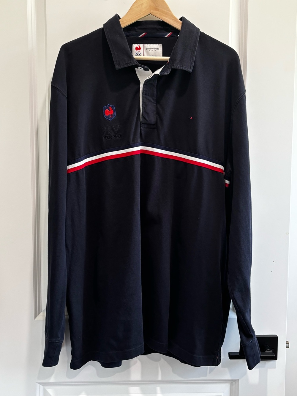 Eden Park XV de France long-sleeve rugby polo